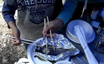 釣ったニジマス