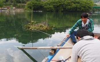 秋山川キャンプ場 ボート釣り