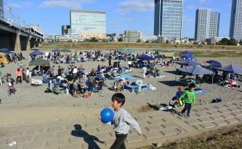 川崎市多摩川緑地バーベキュー場 河原