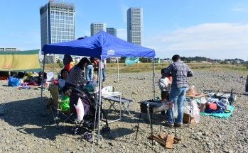 持ち込みのタープ