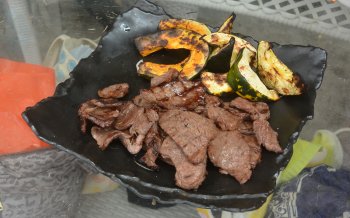 バーベキューでビーフ