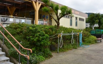 砂落としのシャワー