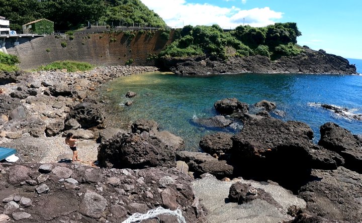 旅人岬の入り江