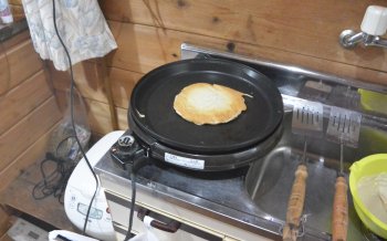 朝食のホットケーキ