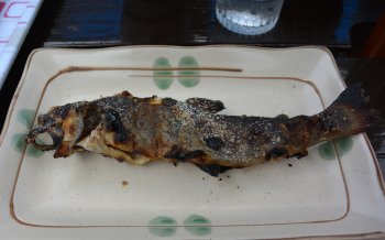 ニジマスの塩焼き