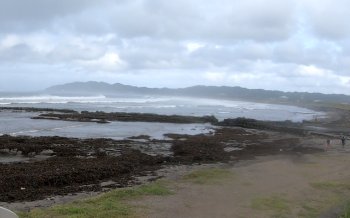 海に向って右側の海岸