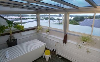 ペンション屋上の露天風呂